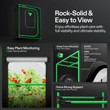 VIVOSUN Smart Pro Grow Tent Kit 2x4 Complete Grow System WiFi-Integrated Automatic Control with GrowHub E42A+, 2-in-1 Tunable Spectrum LED Grow Light, 360° Ventilation & Circulation Control System
