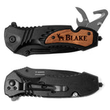 Palmetto Wood Shop Custom Engraved Pocket Knife for Men, Camping & Hunting