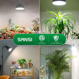 SANSI 32W Grow Light Bulbs for Indoor Plants, 350W Equivalent Full Spectrum LED Grow Light Bulb High PPFD with Optical Lens, Plant Bulbs with Ceramic Tech. Energy Saving for Seeds and Greens