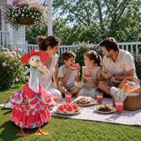 Pextian Watermelon Porch Goose Outfit, 23 inch Porch Goose Summer Outfit with Watermelon Dress and Hat, Cute Goose Clothes for Outdoor Garden Yard Patio Lawn Art Decor