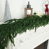 MDSTBN Realistic Christmas Garland Pine Garland Real Touch Green Artificial Greenery Garland Artificial Pine Garlands,for Table Mantle Wall Indoor Outdoor Christmas All-Season Decorations-6FT