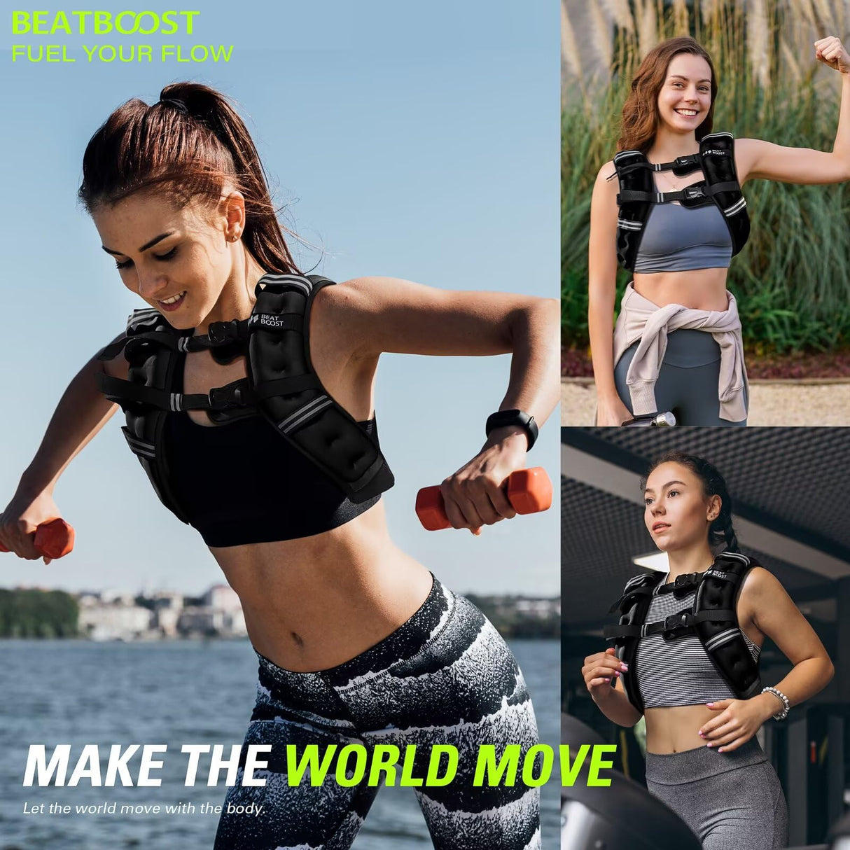 Weighted Vest for Women Men BeatBoost 5 lb Weight Vest with Ironsand for Walking Strength Training Running Workout Black