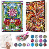 Josongslax Diamond Art Kits for Adults Teens, 4 Pack Diamond Painting Journals Notebooks, DIY 5D Gem Dots Art Crafts for Adults Clearance, Teenagers' Birthdays, Graduation, Christmas Gifts with Tools