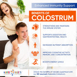 Nurse Julie's Chewable Colostrum Tablets for Kids - 100% Grassfed New Zealand Colostrum - Immune Support, Gut Health in Children - 60 Tablets - 2 Month Supply