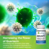 Zenrenu Immunity Quercetin 700 mg Zinc Vitamin C Vitamin D Immune Support Supplement with Curcumin - Easy to Absorb Immunity Supplement, 100 Vegetarian Capsules 50 Day Supply