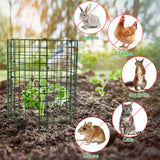 Unves 10 Set Plant Protectors from Animals, 12" x 12" Wire Plant Cages