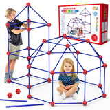 Fort Building Kit for Kids,STEM Construction Toys, Christmas & Birthday Gift for 4 5 6 7 8 9 10 11 12 Years Old Boys and Girls,Ultimate Creative Set for Indoor & Outdoors Activity,140 Pcs,Original