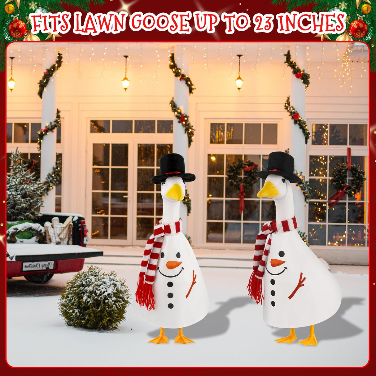 Christmas Goose Outfit Winter Snowman Goose Costume for Outdoor Decor