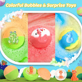 30 Pack Bath Bombs for Kids with Toys Inside, Kid Bath Bombs Gift Set with 30 Sea & Land & Sky Animal Surprise Toys, Stocking Stuffers for Kids Boys Girls, Christmas Gift, Natural Bubble Bath Fizzy