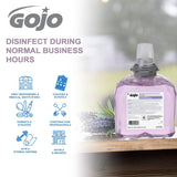 GOJO Premium Foam Handwash with Skin Conditioners, Cranberry Scent, EcoLogo Certified, 1200 mL Foam Hand Soap Refill TFX Touch-Free Dispenser (Pack of 2) – 5361-02