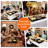 Electric Warming Tray,25"x 15" Food Warmer for Parties Buffet with 10 Temp-Settings, 3-in-1 Warming Mat for Food Built-in Thermostat and Surface Heating, Warming Tray for Parties Buffet,Gatherings