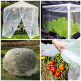 Garden Mesh Netting Kit, 10 * 30FT Ultra Fine Plant Netting Covers with 6 Pcs Garden Hoops & 18 Clips, Row Cover Net Protection for Tree Fruit Barrier Vegetable Fruits Flowers Shrubs Plant Covers Net