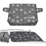 FrostGuard Plus | Winter Windshield Cover for Ice and Snow, XL Size (Snowflake) - Built-in Security Panels, Wiper Blade Coverage + Mirror Covers - Fits XL Size Cars, Trucks and SUVs, 68 x 41 Inches