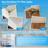 Xmntdo 18oz Transparent Waterproof Coating Agent, Waterproof Sealant Leak Repair for Cracks, Gutters, Windows, Roofs, Liquid Water Proof Sealant for Indoor & Outdoor Use