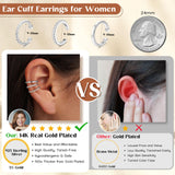 MILACOLATO 925 Sterling Silver Ear Cuffs for Women Non Piercing Earrings