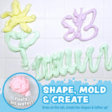 Tub Works® Fluffy Foam Soap, Variety 6 Pack | Shape, Mold & Create Bath Art with Soft Bath Foam for Kids | Gentle, Cleansing Kids Bath Soap | Easy-to-Use Spray Nozzles | Fruity, Fun Bath Colors