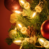 6 Packs 6ft Village Light Cord with 1W C7 LED Bulb, Salt Lamp Cord with ON/Off Switch and 2 Spare Fuses, Blow Mold Light Ideal for Christmas Village House Craft Decorations