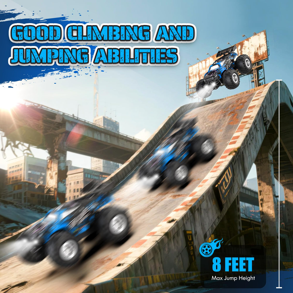 Barlisam Remote Control Car for boys 4-7, All-terrain Remote Control Truck for Boys 8-12, Headlight, 1:20, 10KM/H, 2.4GHZ, Speed-friendly, Sturdy, Rechargeable RC Cars for Christmas, Beginner, Kids 6+