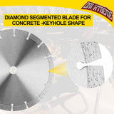 ORIXTREME 14 Inch Diamond Concrete Saw Blade, Segmented General Purpose Blade Dry/Wet Cutting Concrete, Reinforced Concrete, Masonry, Brick, Block,1"-20mm Arbor
