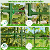 62in Tall Cucumber Trellis for Raised Bed, 34" L x 62" H Metal Garden Trellis for Climbing Plants Outdoor, U-Shape Vegetables Trellis Support for Squash Zucchini Peas Grape