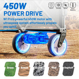 Litheli Electric Wagon Cart with 2 Battery, All-Terrain Wheels & Variable Speed | 200L Capacity, 300 lbs Heavy-Duty Utility Wagon for Camping Beach Garden Shopping