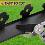 Velway No Dig Landscape Edging Kit 66FT with 100 Spikes Heavy Duty Black