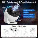 Galaxy Projector Pro for Bedroom, 13 in 1 Planetarium Star Projector with Solar System & Constellation, Night Light for Ceiling - 360° Rotating with Timer, Adjustable Knob, Kids Adults Room Decor