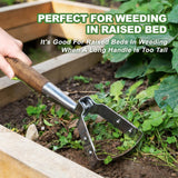 Haliaeetus Scuffle Hoe, 16.8'' Stirrup Hoe for Weeding in Raised Bed
