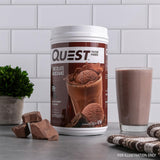 Quest Nutrition Chocolate Milkshake Protein Powder, 22g Protein, 2g Net Carbs, 1g Sugar, Low Carb, Gluten Free, 1.6 Pound, 24 Servings
