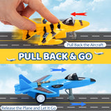 JOYIN 16 Pcs Pull Back Airplane Toys, Boys Plane Playset, Aircraft Incl Helicopter, Fighter, Bomber, Gifts for Toddler Kids 3+ Years Old, Christmas Kids Gifts, Treasure Box Toys for Classroom