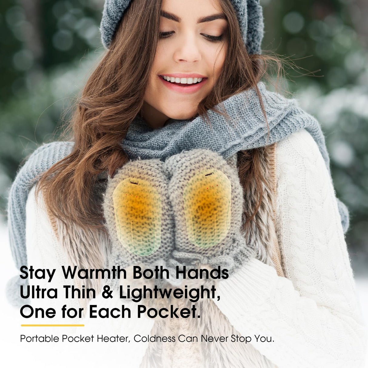 AI Hand Warmers Rechargeable 2 Pack, 20Hrs Long Safe Heat, AI Smart Chips Electric Hand Warmers, Portable Pocket Heater, Gifts for Christmas, Outdoor, Golf, Hunting, Camping Accessories