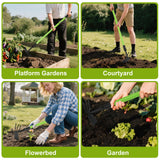 YIAD 2-in-1 Garden Hoe, 27"-39" Telescoping Steel Weeding Tool