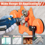 Semderm Diamond Hole Saw Kit, Tile Hole Saw with Double Suction Cups, Diamond Drill Bits for Glass, Porcelain Tile, Ceramic, Grantite, Marble