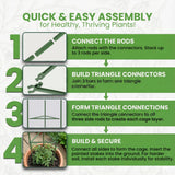 K-Brands Tomato Cage - Tomatoes Plant Stakes Support Cages Trellis for Garden and Pots (3 Pack - Extra Tall Upto 68 inches)