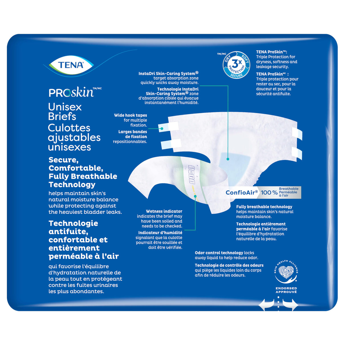 Tena ProSkin Unisex Adult Diapers with Tabs, Maximum Absorbency, X-Large, 48 ct