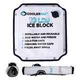 CoolerPak 10lb Refillable Reusable Ice Pack - Stainless Snaps - Cold for Days - Non-Toxic, Leakproof, Suitable for Potable Drinking Water & Cold Plunge - Built Tough, Roll Up for Easy Storage