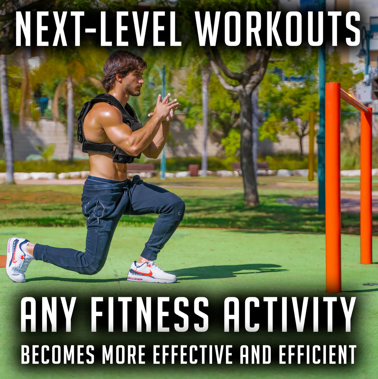 Gymnastics Power - Weighted Vest 6lb, 10lb, 12lb, 25lb, 35lb, 45lb, 60lb Removable Iron Weights for Men and Women Workout for Calisthenics and Fitness Sport Training (45 LB - Black)