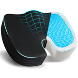 EcoNour Gel Seat Cushion – Office Chair Cushions for Sciatica & Tailbone Pain Relief – Coccyx Memory Foam Desk Chair Support & Car Seat Cushion – Back Pain Relief Pillow for Long Sitting