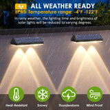 Solar Fence Lights Outdoor - 2700/4000/6000K 3 Mode, 8 Pack Solar Fence Lights Outdoor Waterproof LED, Fence Light Solar Powered for Outside, Backyard, Railing, Step, Patio,Wall and Home Improvement