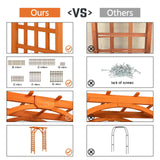 Yaheetech 85in Wooden Garden Arch Arbor Trellis for Backyard Patio Outdoor