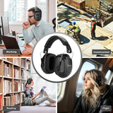 ProCase Noise Reduction Ear Muffs, Sound Proof Ear Protection, NRR 28dB Noise Cancelling Headphones for Adults Kids Autism, Hearing Protection for Shooting Gun Range Mowing -6 Packs, Black