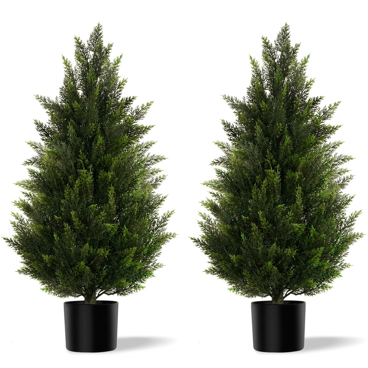 Vitalismo 3FT Artificial Cedar Trees Set of 2 for Outdoor Front Porch