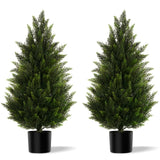 Vitalismo 3FT Artificial Cedar Trees Set of 2 for Outdoor Front Porch