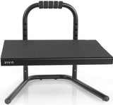 VIVO Ergonomic Height Adjustable Foot Rest Relief Platform, Elevated Stool for Comfortable Sit to Stand Workstation, Non-Slip Surface, Portable, Home Office Classroom Use, Black, STAND-FT01