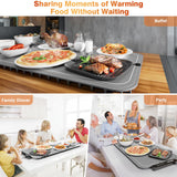 Vitaler Warming Mat for Food, (XXL 35”x16”) Electric Warming Trays, Upgrade Graphene Fast Full-Surface Heating Mat for Food with 6 Level Temp, 6 Hours Timer, Food Warmer Pad with Heat-Insulating Mat