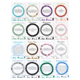 Jewdreamer 16PCS Natural Crystal Bracelets for Women Men - 8mm Semi-Precious Gemstone Beaded Bracelets, Round Gemstones Stretch Bracelet, Yoga Bracelets Jewelry Gift