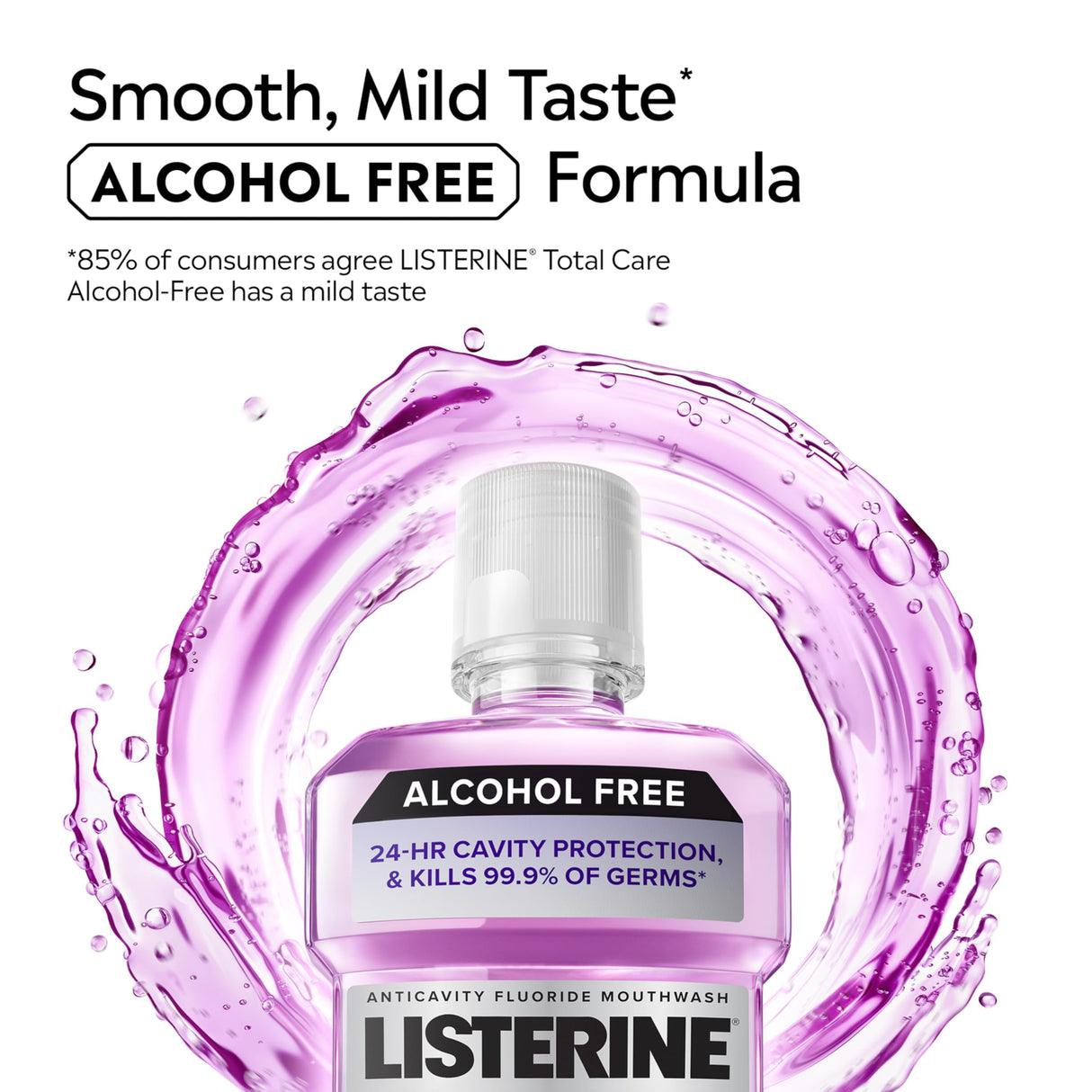 Listerine Total Care Alcohol Free Mouthwash, Fresh Mint, 1L, Pack of 2