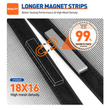 MAGZO Magnetic Screen Door Fit Door Size 48 x 96 Inch, Actual Screen Size 50" x 97" Magnet Screen Curtain for Sliding Door-Black