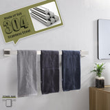 KOKOSIRI 32-Inch Single Towel Bar, Bathroom Kitchen Towel Holder, Wall Mounted T-304 Stainless Steel Towel Rack 2 Pack, Brushed Nickel, B4003BR-L32-P2