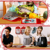 Jingmore 12 Pcs Christmas Pot Holders with Pocket Xmas Retro Pot Holders for Kitchen Winter Hot Pads Oven Mitts Cookie Bag Cute Heat Resistant Farmhouse Oven Gloves Baking Cooking